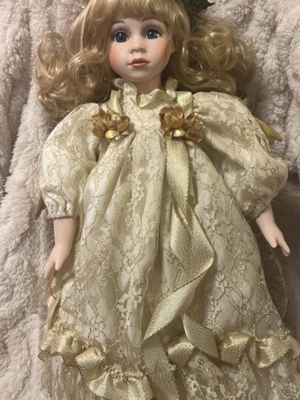 Kingstate The Dollcrafter Angel Porcelain Doll Item 16” Tall in box